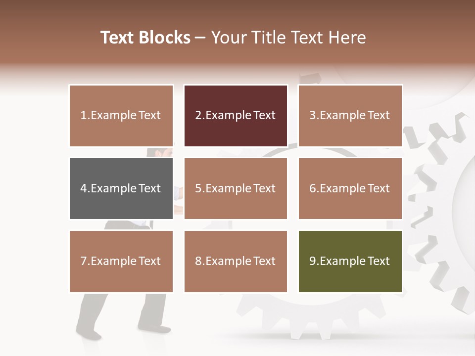Implemeting Machinery Cogwheels PowerPoint Template
