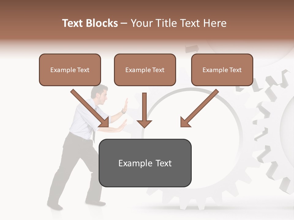 Implemeting Machinery Cogwheels PowerPoint Template