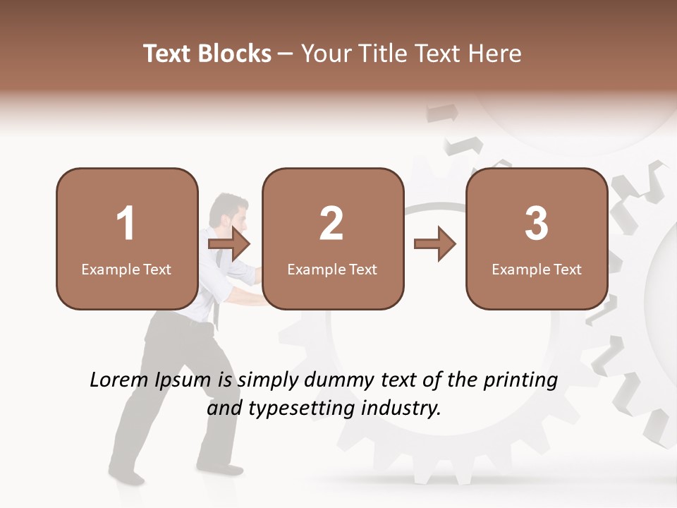 Implemeting Machinery Cogwheels PowerPoint Template