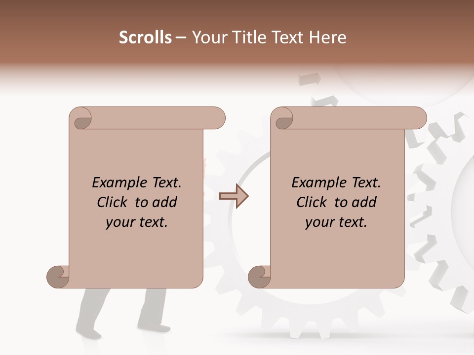 Implemeting Machinery Cogwheels PowerPoint Template