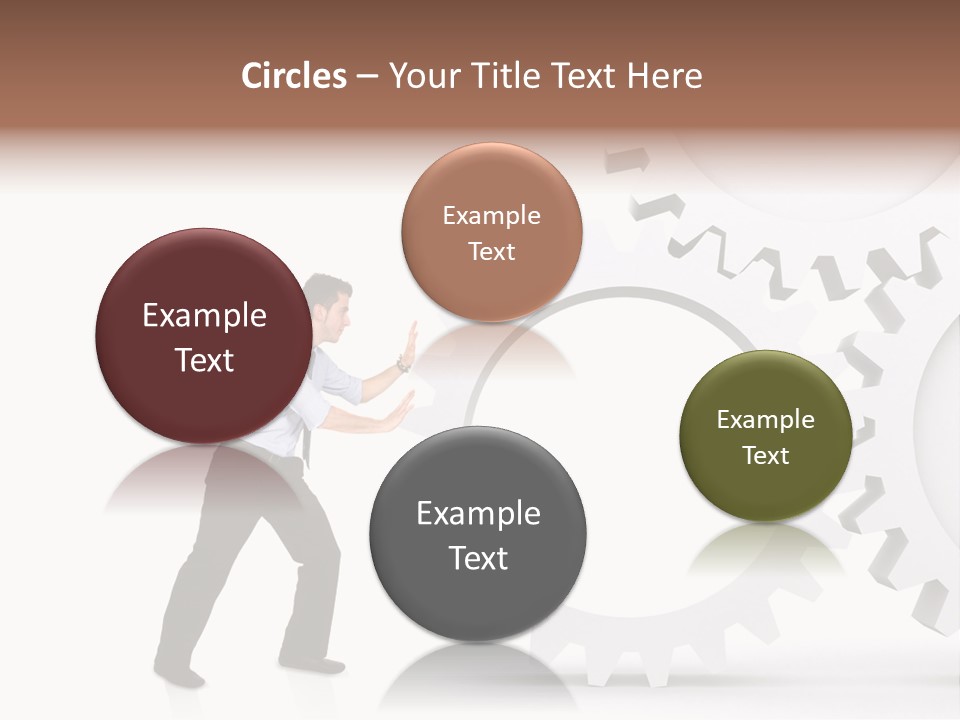 Implemeting Machinery Cogwheels PowerPoint Template