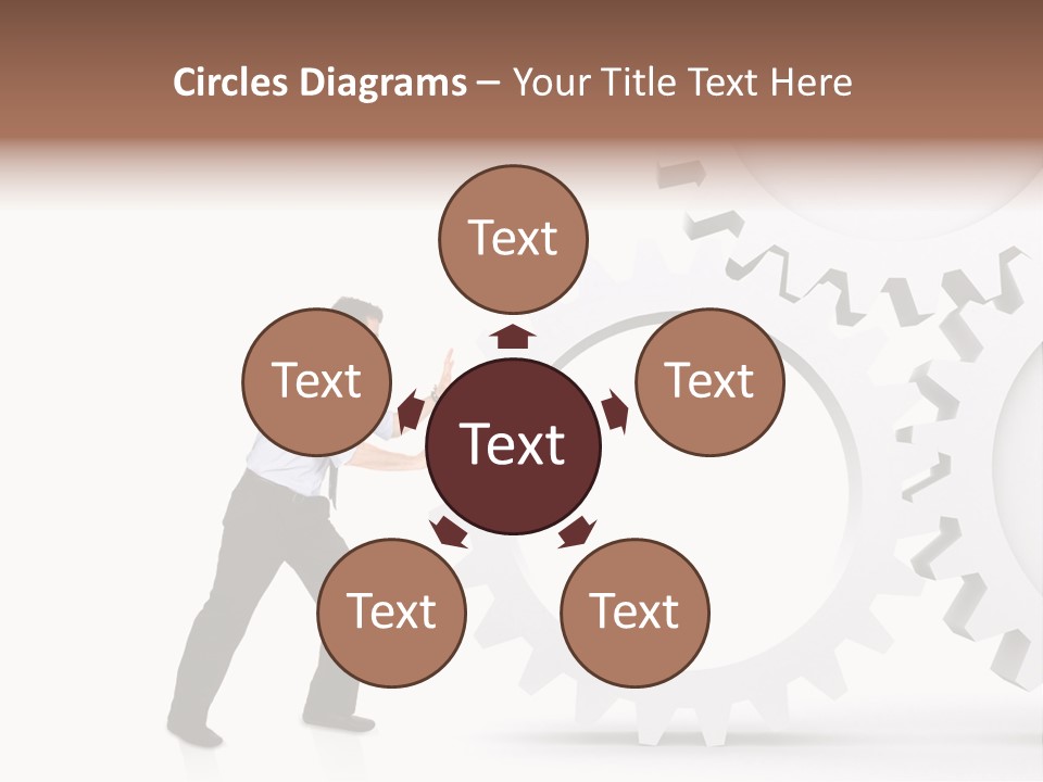 Implemeting Machinery Cogwheels PowerPoint Template