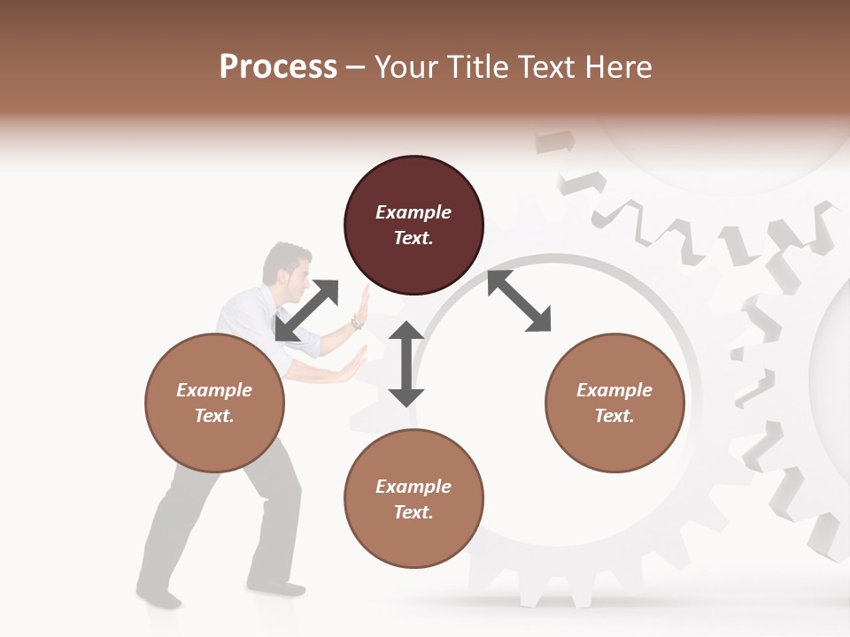Implemeting Machinery Cogwheels PowerPoint Template