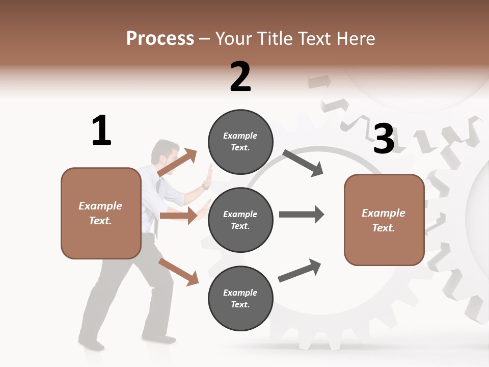 Implemeting Machinery Cogwheels PowerPoint Template