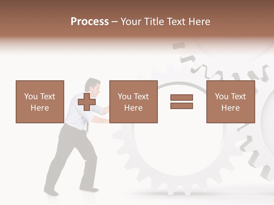 Implemeting Machinery Cogwheels PowerPoint Template