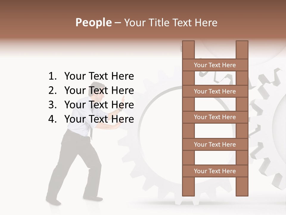 Implemeting Machinery Cogwheels PowerPoint Template