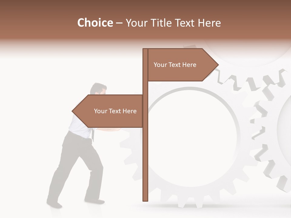 Implemeting Machinery Cogwheels PowerPoint Template