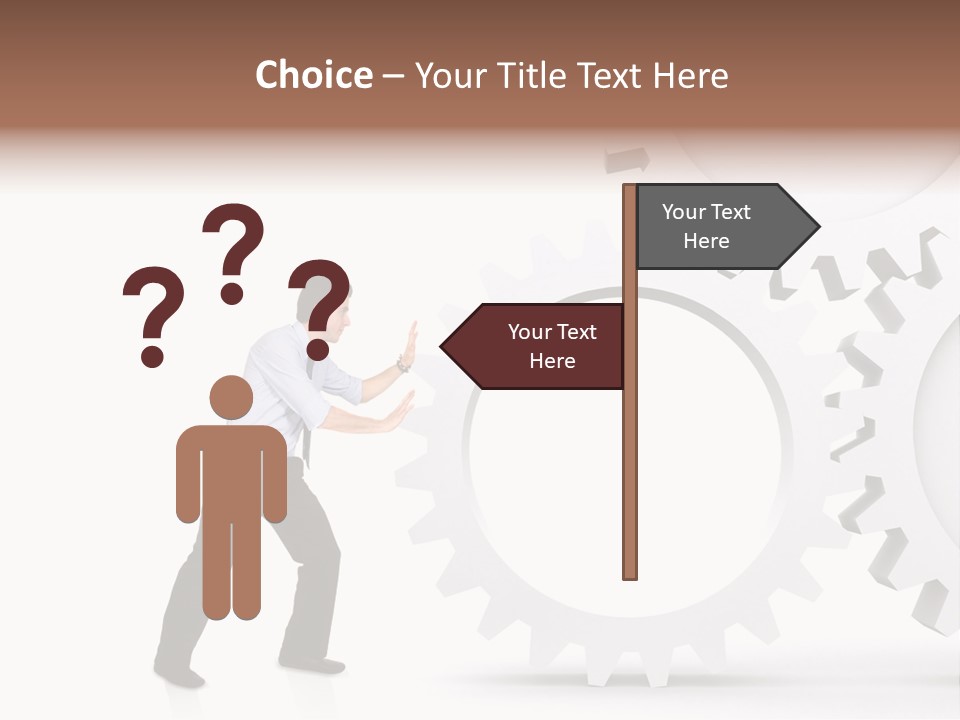 Implemeting Machinery Cogwheels PowerPoint Template