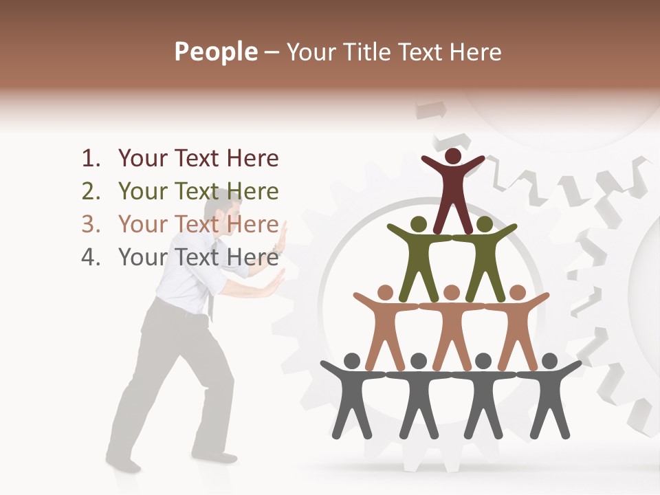 Implemeting Machinery Cogwheels PowerPoint Template