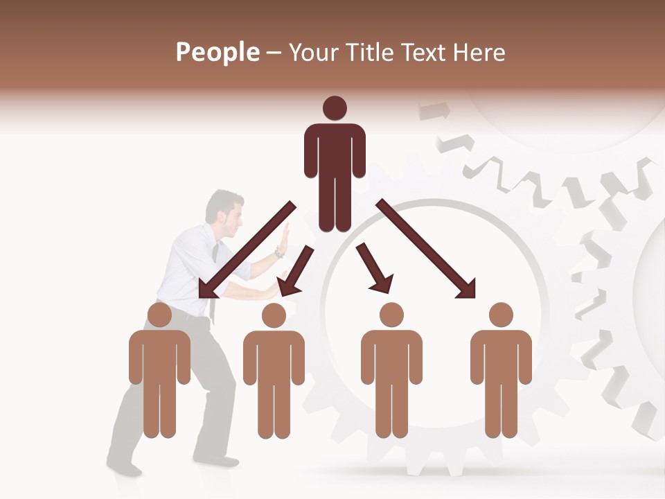 Implemeting Machinery Cogwheels PowerPoint Template