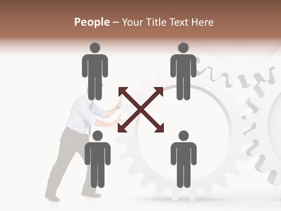 Implemeting Machinery Cogwheels PowerPoint Template