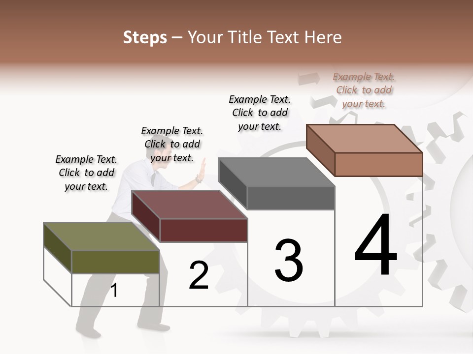 Implemeting Machinery Cogwheels PowerPoint Template