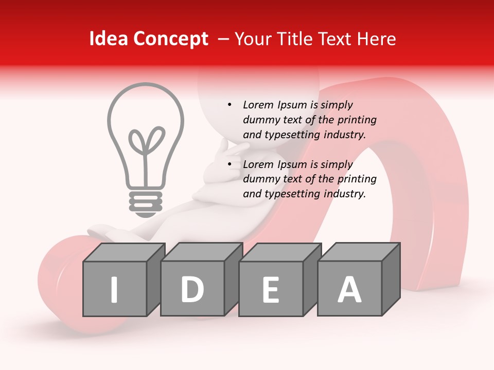 Guy Red Idea PowerPoint Template