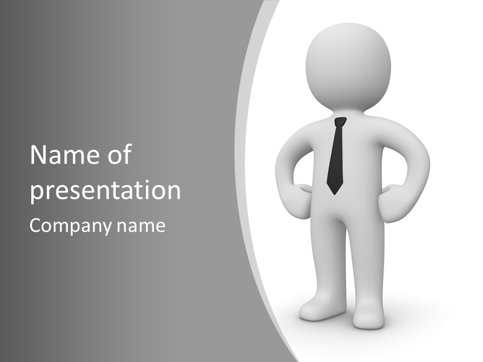 Render Businessman Success PowerPoint Template