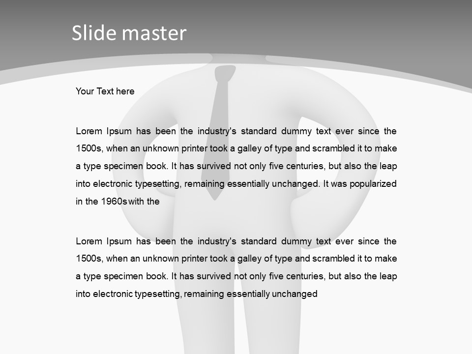 Render Businessman Success PowerPoint Template