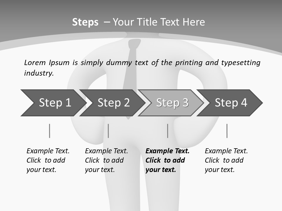 Render Businessman Success PowerPoint Template