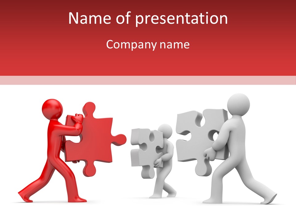 Group Puzzle Ladder PowerPoint Template