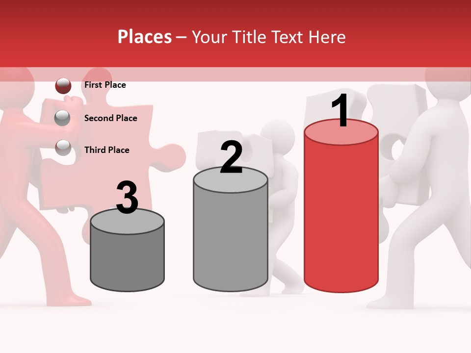 Group Puzzle Ladder PowerPoint Template