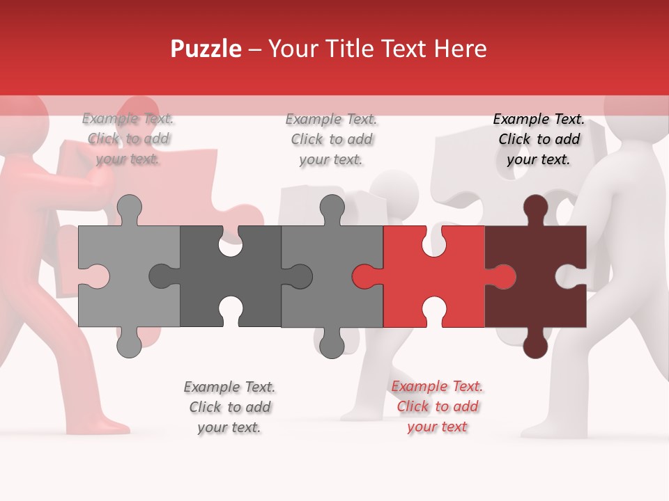 Group Puzzle Ladder PowerPoint Template