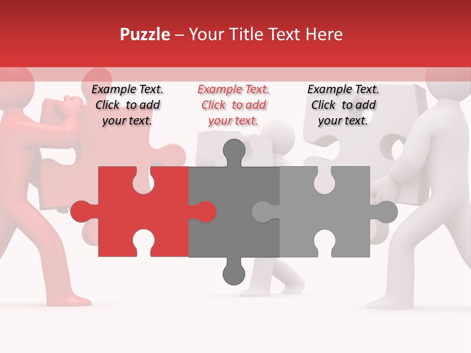 Group Puzzle Ladder PowerPoint Template
