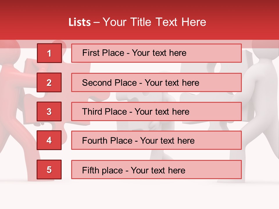 Group Puzzle Ladder PowerPoint Template