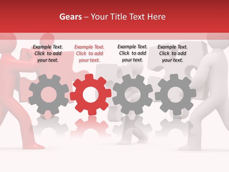 Group Puzzle Ladder PowerPoint Template