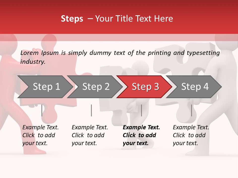 Group Puzzle Ladder PowerPoint Template