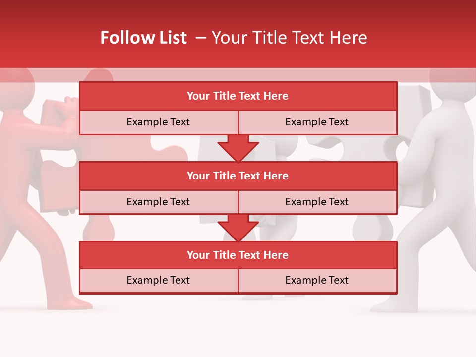 Group Puzzle Ladder PowerPoint Template