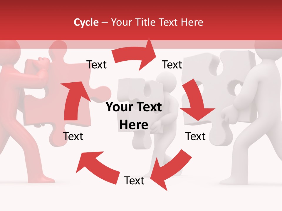 Group Puzzle Ladder PowerPoint Template