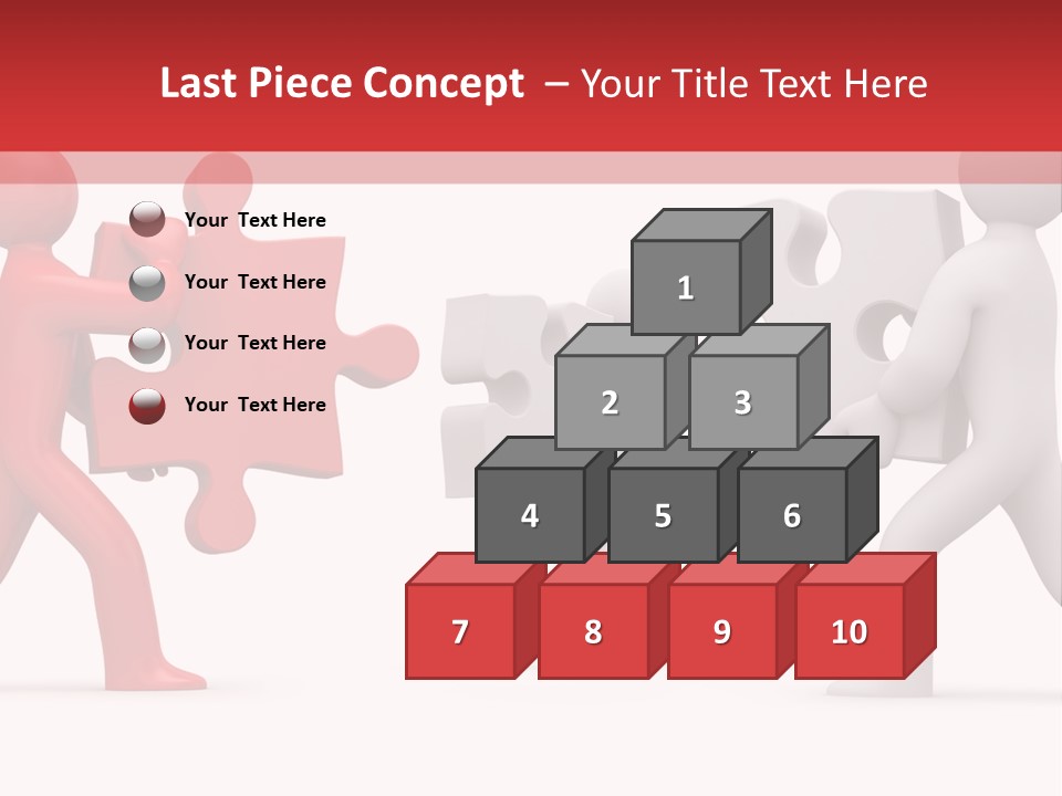 Group Puzzle Ladder PowerPoint Template