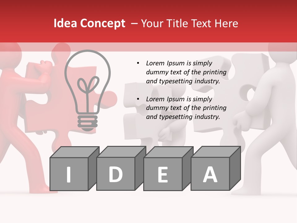 Group Puzzle Ladder PowerPoint Template