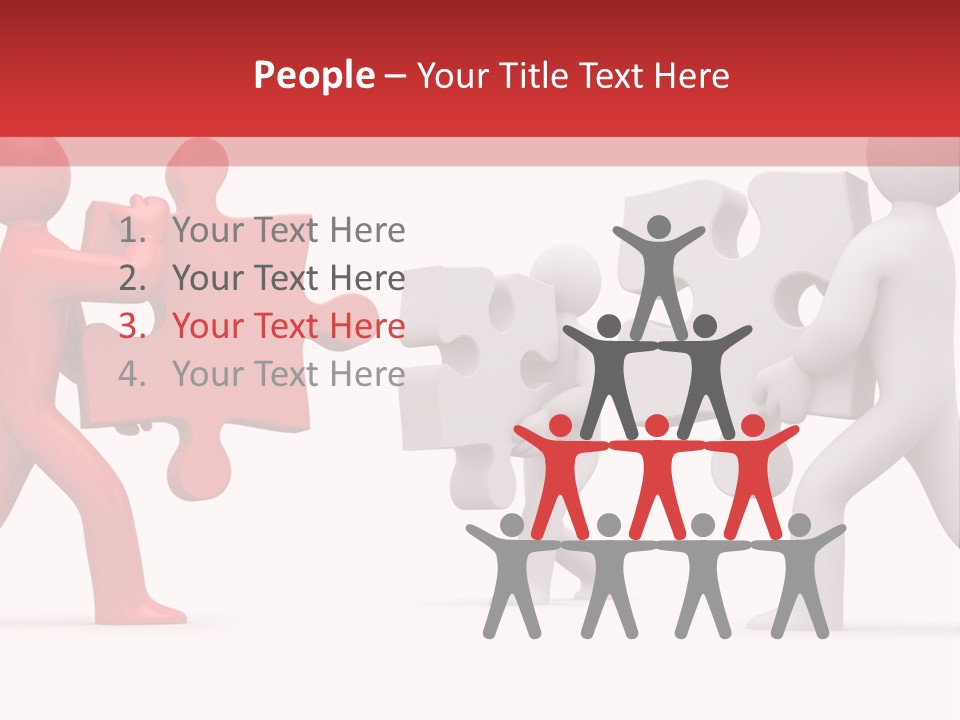 Group Puzzle Ladder PowerPoint Template