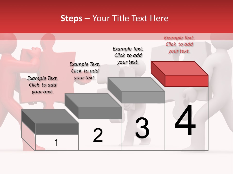 Group Puzzle Ladder PowerPoint Template