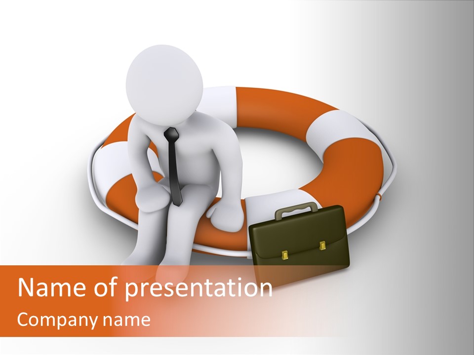 A Person Standing Next To A Life Preserver PowerPoint Template