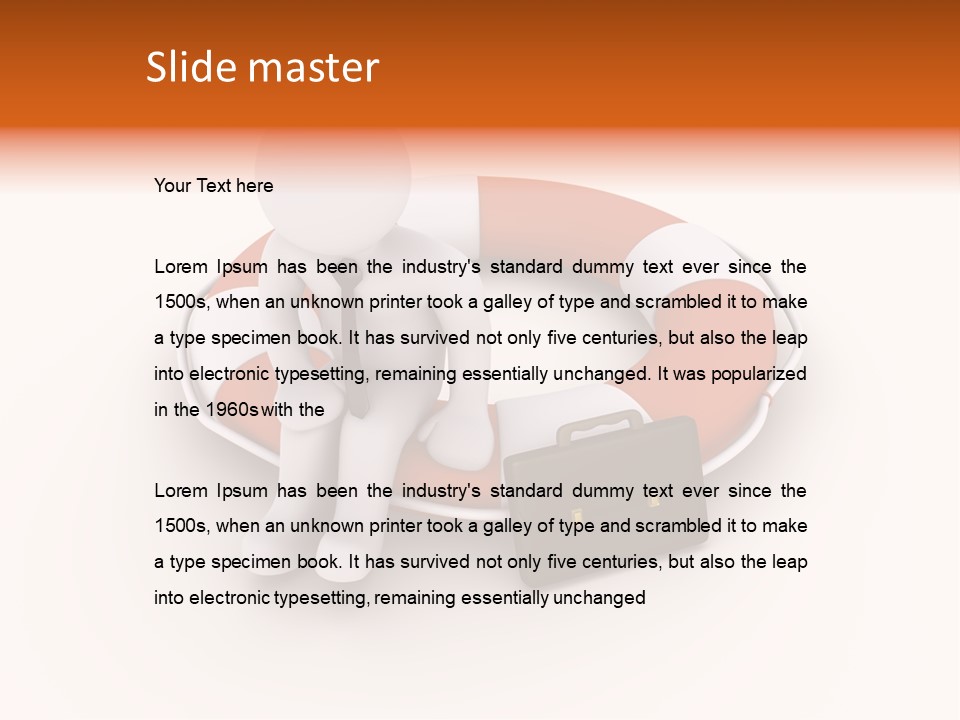 A Person Standing Next To A Life Preserver PowerPoint Template