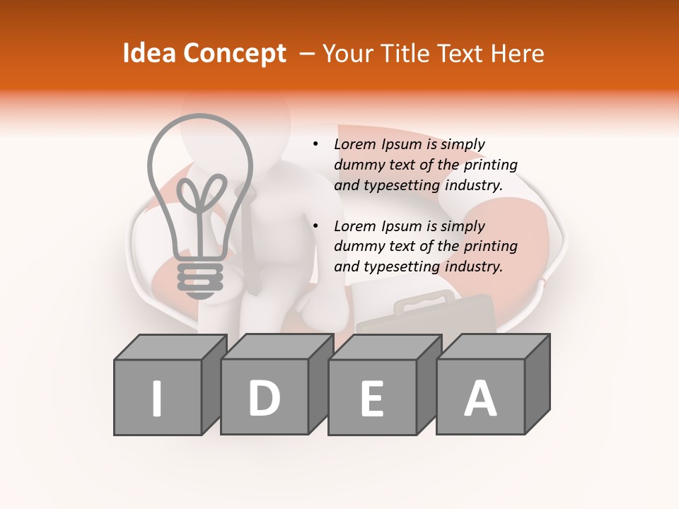 A Person Standing Next To A Life Preserver PowerPoint Template