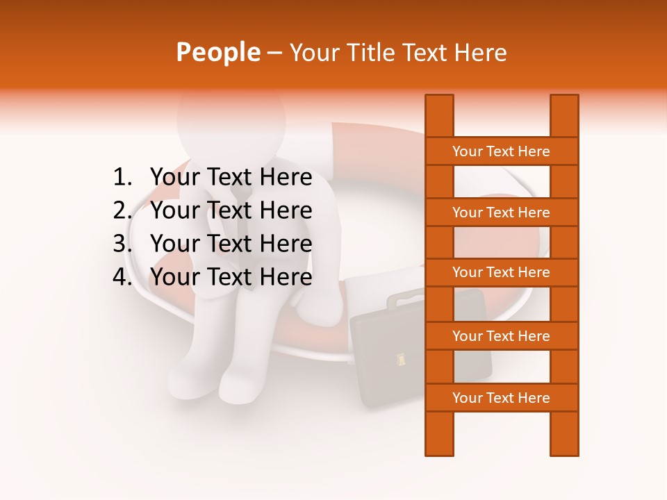 A Person Standing Next To A Life Preserver PowerPoint Template