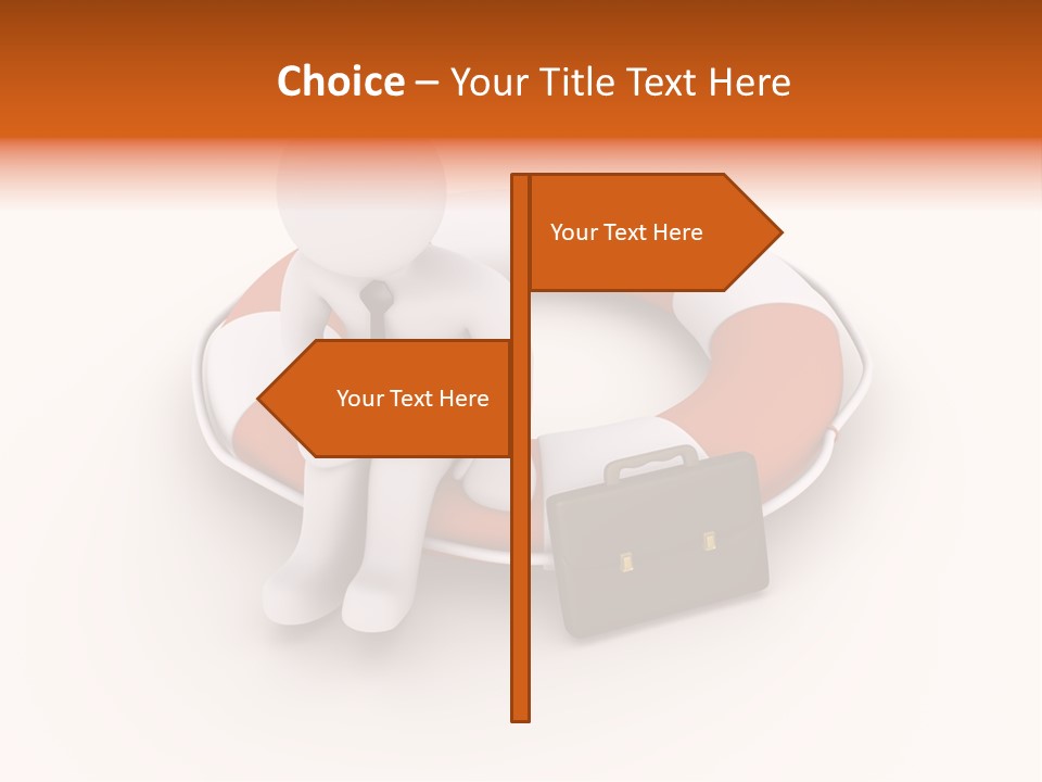 A Person Standing Next To A Life Preserver PowerPoint Template