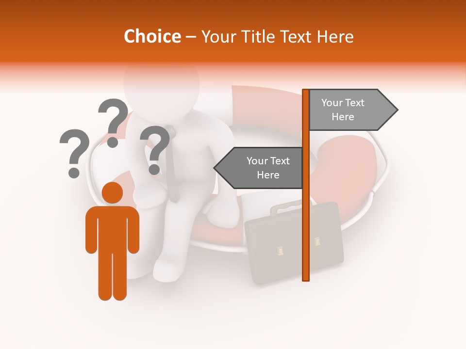 A Person Standing Next To A Life Preserver PowerPoint Template
