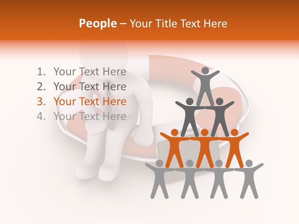 A Person Standing Next To A Life Preserver PowerPoint Template