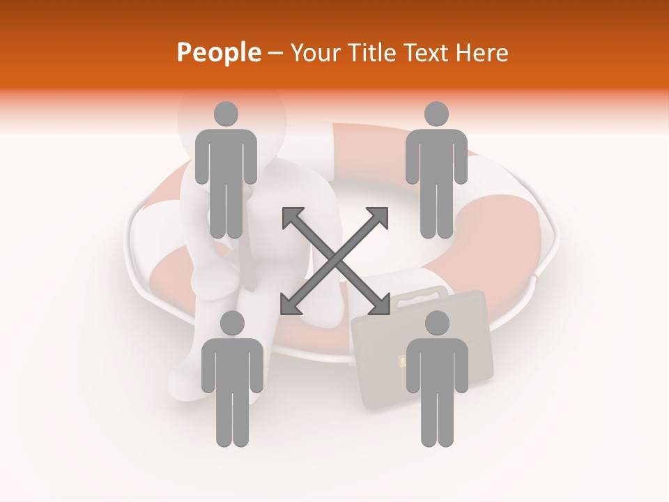 A Person Standing Next To A Life Preserver PowerPoint Template