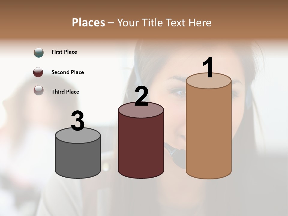 Agent Hispanic Microphone PowerPoint Template