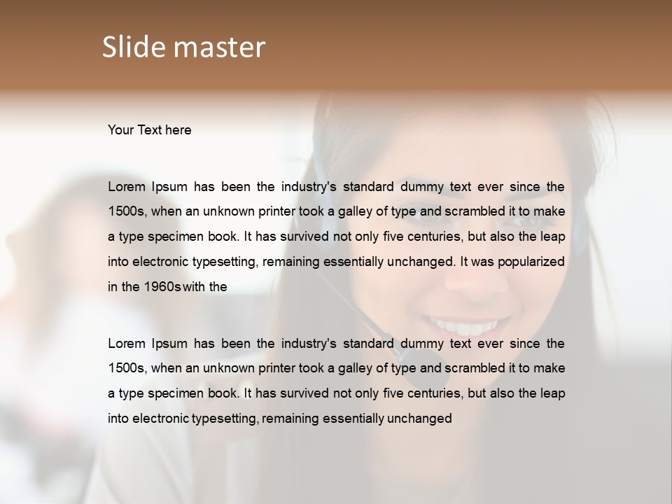 Agent Hispanic Microphone PowerPoint Template