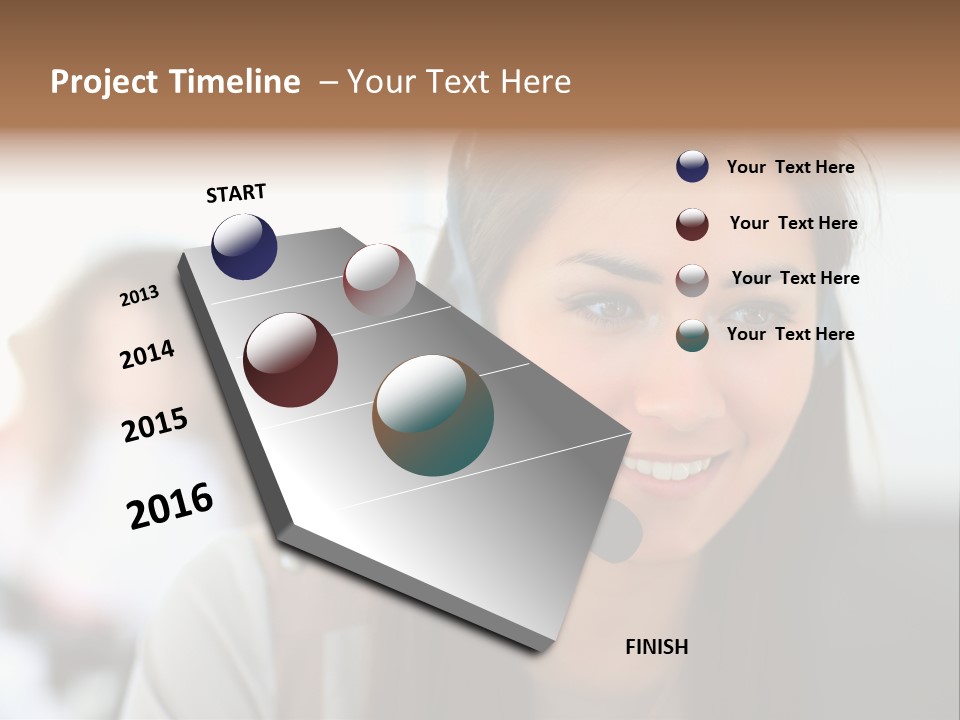 Agent Hispanic Microphone PowerPoint Template