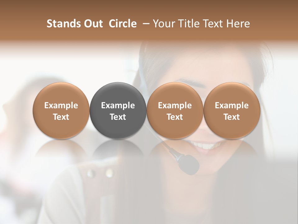 Agent Hispanic Microphone PowerPoint Template