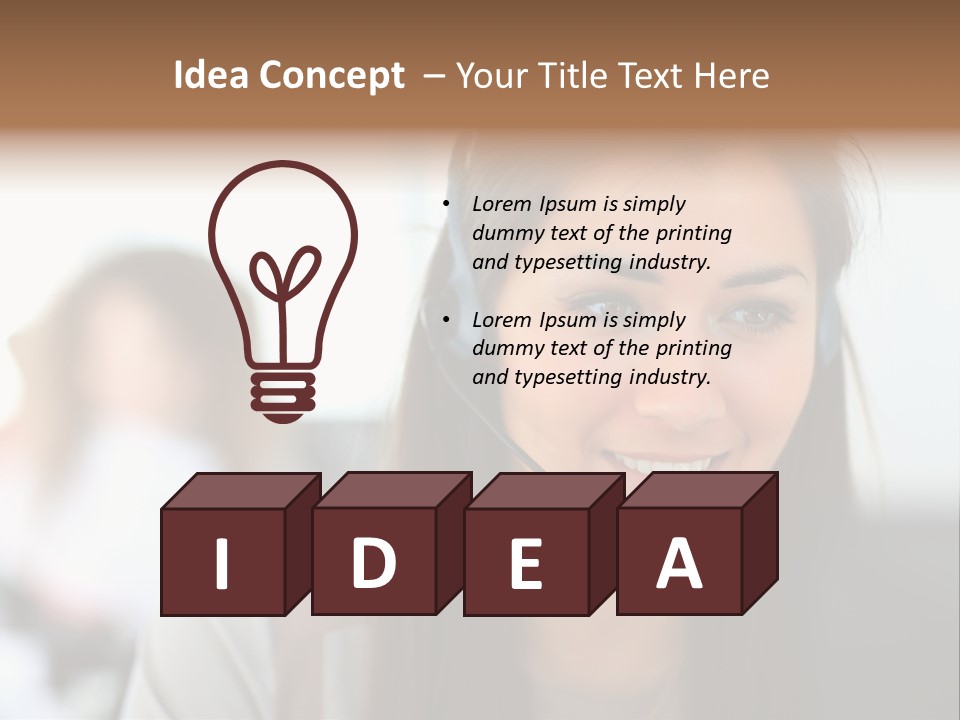 Agent Hispanic Microphone PowerPoint Template