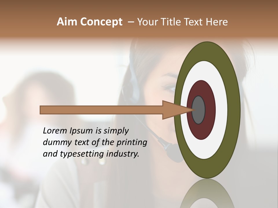 Agent Hispanic Microphone PowerPoint Template