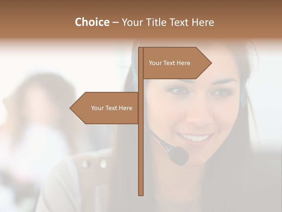 Agent Hispanic Microphone PowerPoint Template