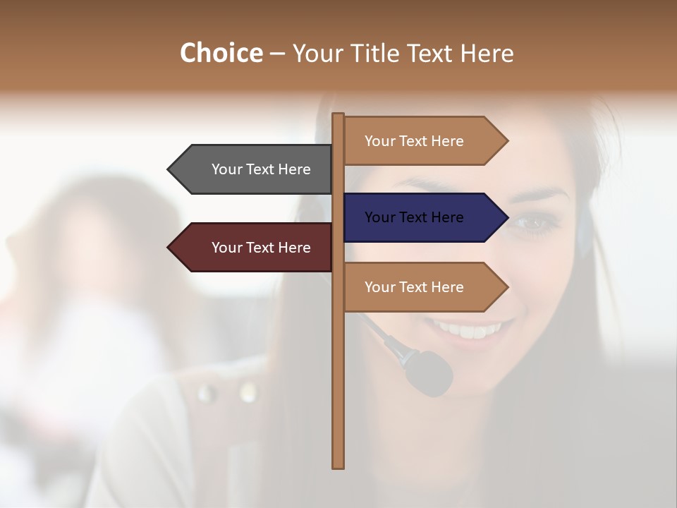 Agent Hispanic Microphone PowerPoint Template