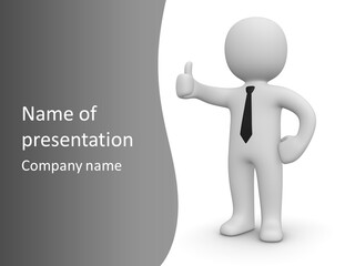 Thumb Duty Businesspeople PowerPoint Template